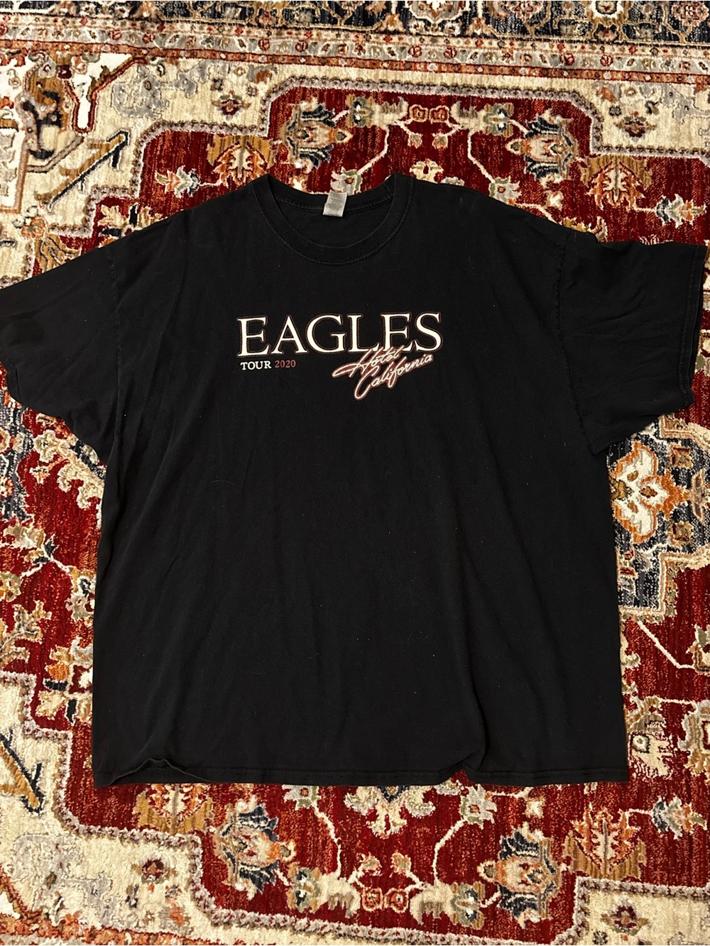 Gildan Black Eagles Tour 2020 Graphic Tee with Cream Script